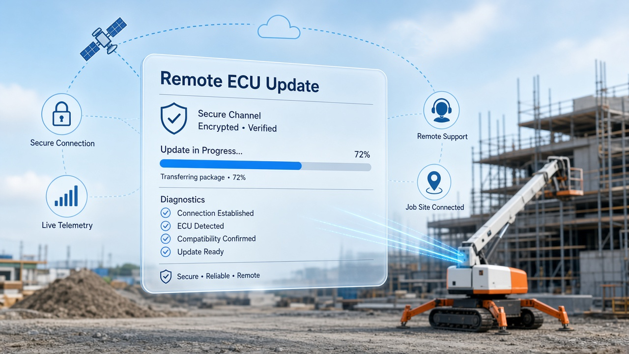 OEM telematics and secure field service for heavy machinery aftermarket